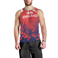 England Cricket Custom Men Tank Top Three Lions With Flag - Wonder Print Shop
