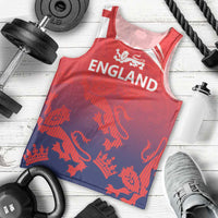 England Cricket Custom Men Tank Top Three Lions With Flag - Wonder Print Shop