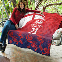 England Cricket Custom Quilt Three Lions With Flag - Wonder Print Shop