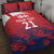 England Cricket Custom Quilt Bed Set Three Lions With Flag - Wonder Print Shop