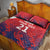 England Cricket Custom Quilt Bed Set Three Lions With Flag - Wonder Print Shop