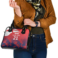 England Cricket Custom Shoulder Handbag Three Lions With Flag