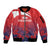 England Cricket Custom Sleeve Zip Bomber Jacket Three Lions With Flag - Wonder Print Shop