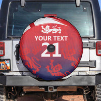 England Cricket Custom Spare Tire Cover Three Lions With Flag - Wonder Print Shop