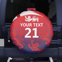 England Cricket Custom Spare Tire Cover Three Lions With Flag - Wonder Print Shop