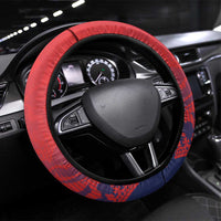 England Cricket Steering Wheel Cover Three Lions With Flag - Wonder Print Shop