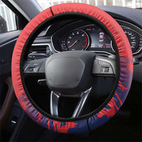 England Cricket Steering Wheel Cover Three Lions With Flag - Wonder Print Shop