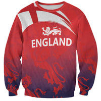 England Cricket Custom Sweatshirt Three Lions With Flag - Wonder Print Shop
