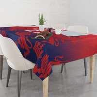 England Cricket Custom Tablecloth Three Lions With Flag - Wonder Print Shop