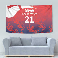England Cricket Custom Tapestry Three Lions With Flag - Wonder Print Shop