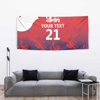 England Cricket Custom Tapestry Three Lions With Flag - Wonder Print Shop