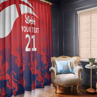 England Cricket Custom Window Curtain Three Lions With Flag - Wonder Print Shop