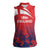 England Cricket Custom Women Sleeveless Polo Shirt Three Lions With Flag - Wonder Print Shop