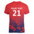 England Cricket Custom Women V-Neck T-Shirt Three Lions With Flag - Wonder Print Shop