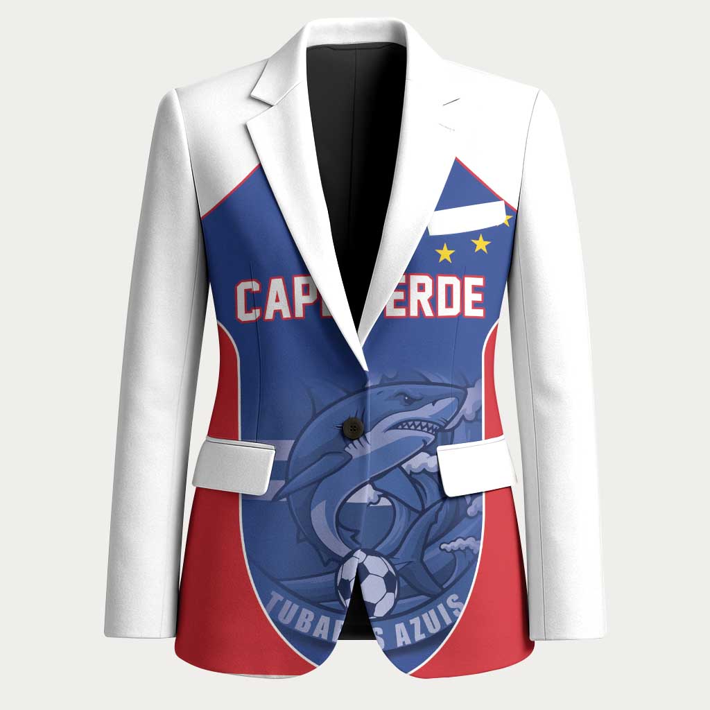 World Football 2026 Cape Verde Custom Blazer Tubaroes Azuis Blue Shark - Wonder Print Shop