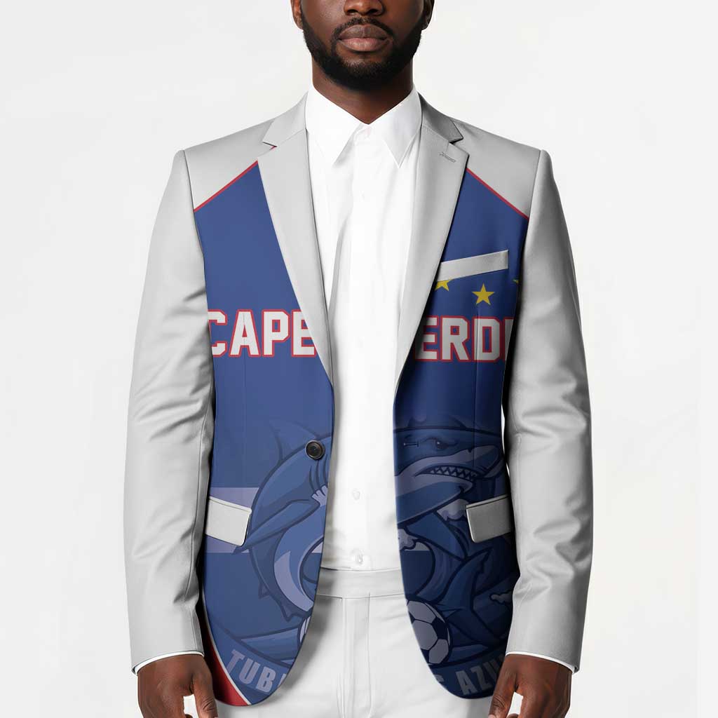 World Football 2026 Cape Verde Custom Blazer Tubaroes Azuis Blue Shark - Wonder Print Shop
