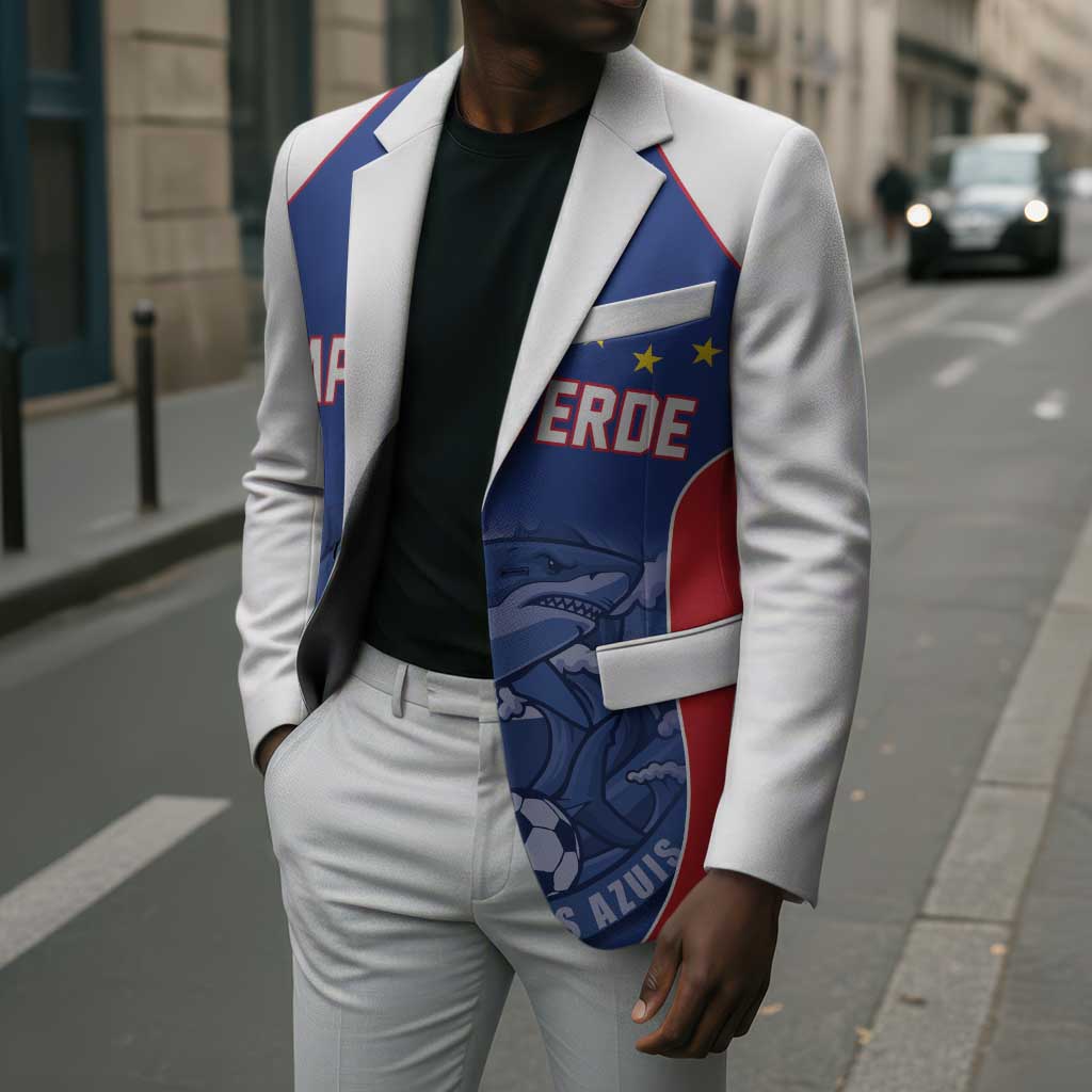 World Football 2026 Cape Verde Custom Blazer Tubaroes Azuis Blue Shark - Wonder Print Shop