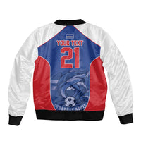World Football 2026 Cape Verde Custom Bomber Jacket Tubaroes Azuis Blue Shark - Wonder Print Shop