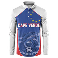 World Football 2026 Cape Verde Custom Button Sweatshirt Tubaroes Azuis Blue Shark
