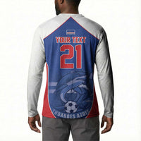 World Football 2026 Cape Verde Custom Button Sweatshirt Tubaroes Azuis Blue Shark