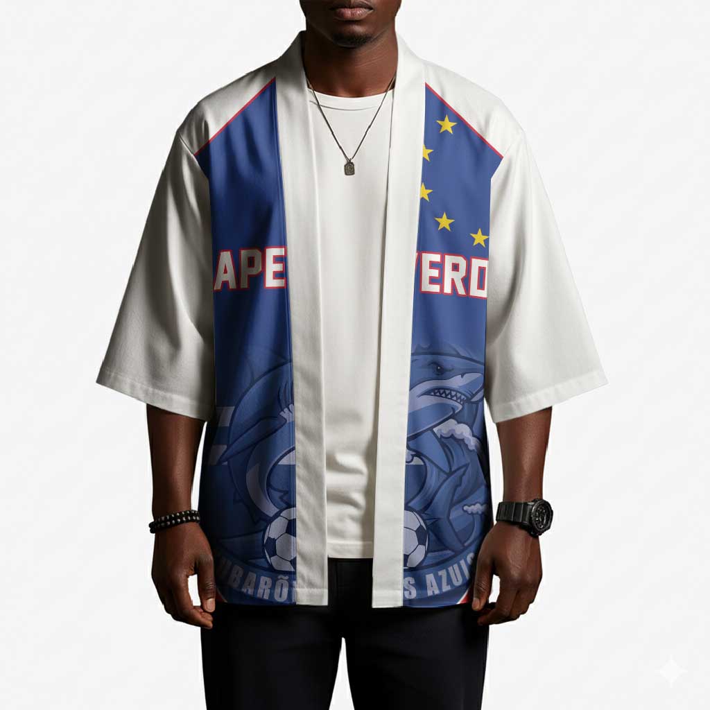 World Football 2026 Cape Verde Custom Kimono Tubaroes Azuis Blue Shark - Wonder Print Shop