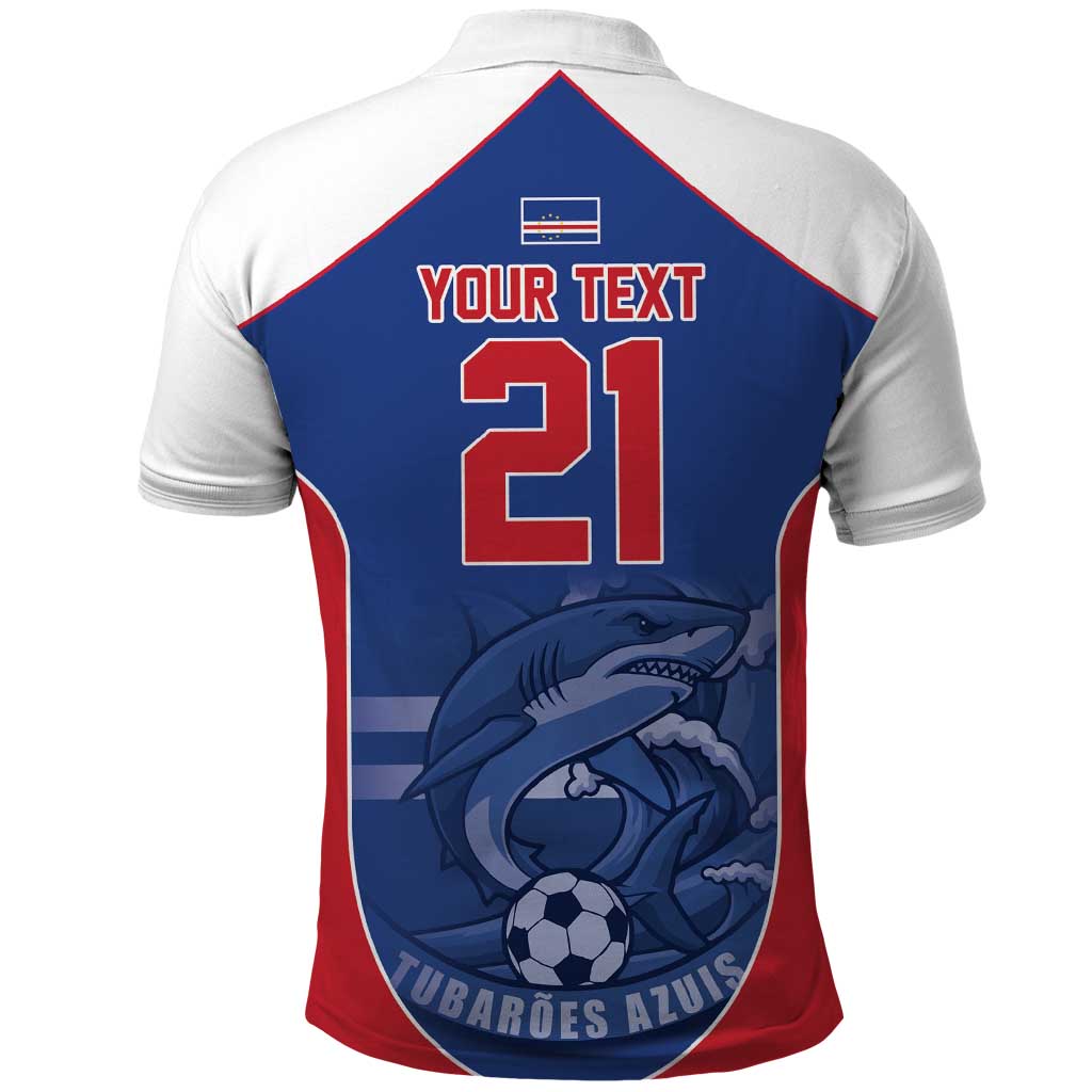 World Football 2026 Cape Verde Custom Polo Shirt Tubaroes Azuis Blue Shark LT9