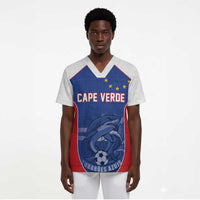 World Football 2026 Cape Verde Custom Scrub Top Tubaroes Azuis Blue Shark - Wonder Print Shop