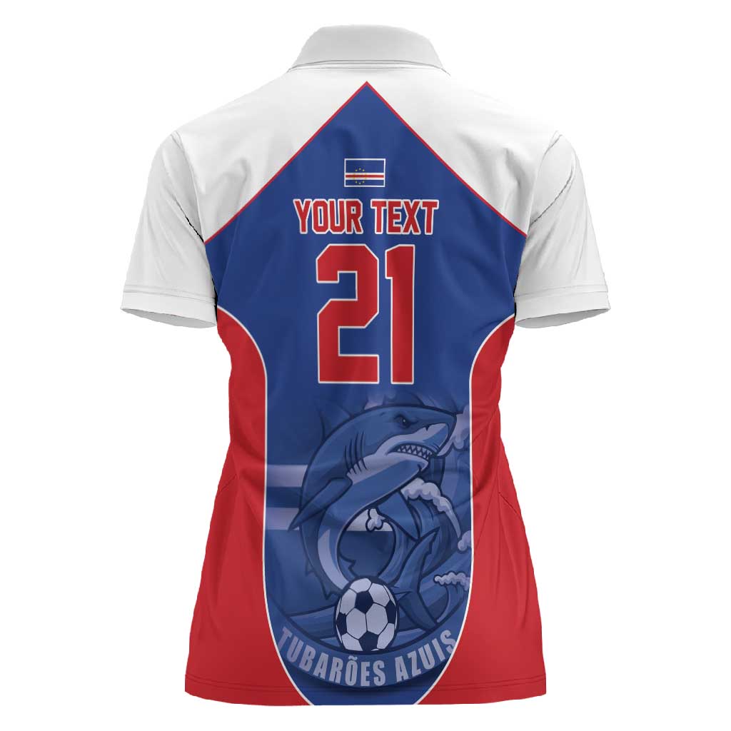 World Football 2026 Cape Verde Custom Women Polo Shirt Tubaroes Azuis Blue Shark LT9