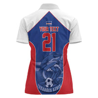 World Football 2026 Cape Verde Custom Women Polo Shirt Tubaroes Azuis Blue Shark LT9