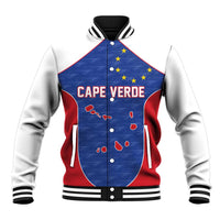 World Football 2026 Cape Verde Custom Baseball Jacket Tubaroes Azuis Verde Simple Map - Wonder Print Shop