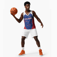 World Football 2026 Cape Verde Custom Basketball Jersey Tubaroes Azuis Verde Simple Map - Wonder Print Shop