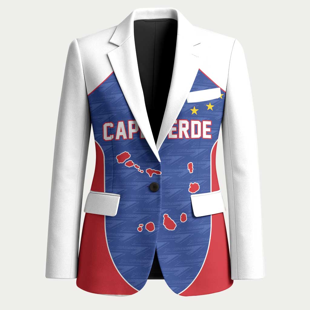 World Football 2026 Cape Verde Custom Blazer Tubaroes Azuis Verde Simple Map - Wonder Print Shop