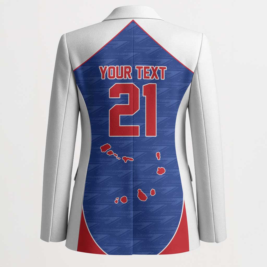 World Football 2026 Cape Verde Custom Blazer Tubaroes Azuis Verde Simple Map - Wonder Print Shop