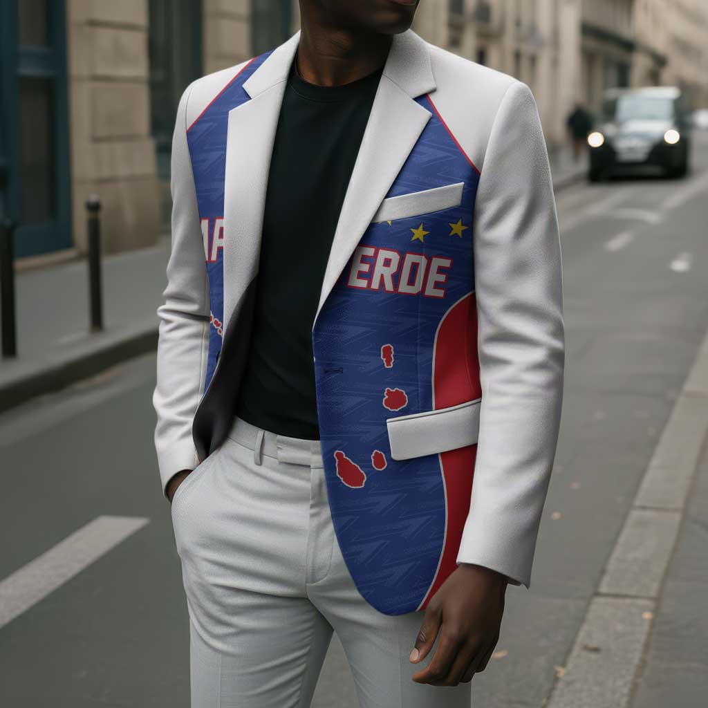 World Football 2026 Cape Verde Custom Blazer Tubaroes Azuis Verde Simple Map - Wonder Print Shop