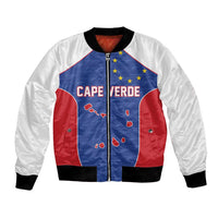 World Football 2026 Cape Verde Custom Bomber Jacket Tubaroes Azuis Verde Simple Map - Wonder Print Shop