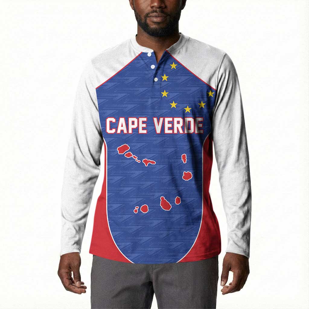 World Football 2026 Cape Verde Custom Button Sweatshirt Tubaroes Azuis Verde Simple Map