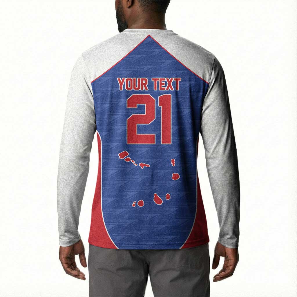 World Football 2026 Cape Verde Custom Button Sweatshirt Tubaroes Azuis Verde Simple Map