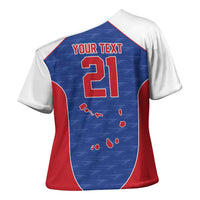 World Football 2026 Cape Verde Custom Cross Shoulder Shirt Tubaroes Azuis Verde Simple Map - Wonder Print Shop