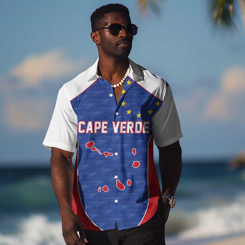 World Football 2026 Cape Verde Custom Hawaiian Shirt Tubaroes Azuis Verde Simple Map LT9