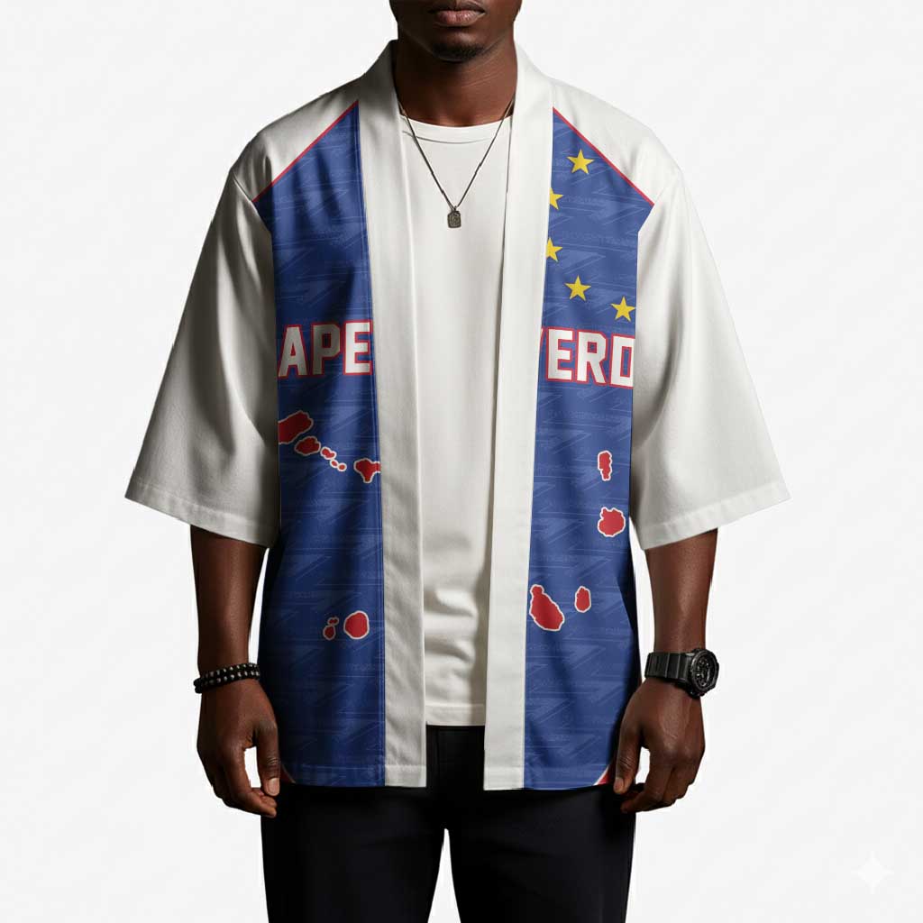 World Football 2026 Cape Verde Custom Kimono Tubaroes Azuis Verde Simple Map - Wonder Print Shop