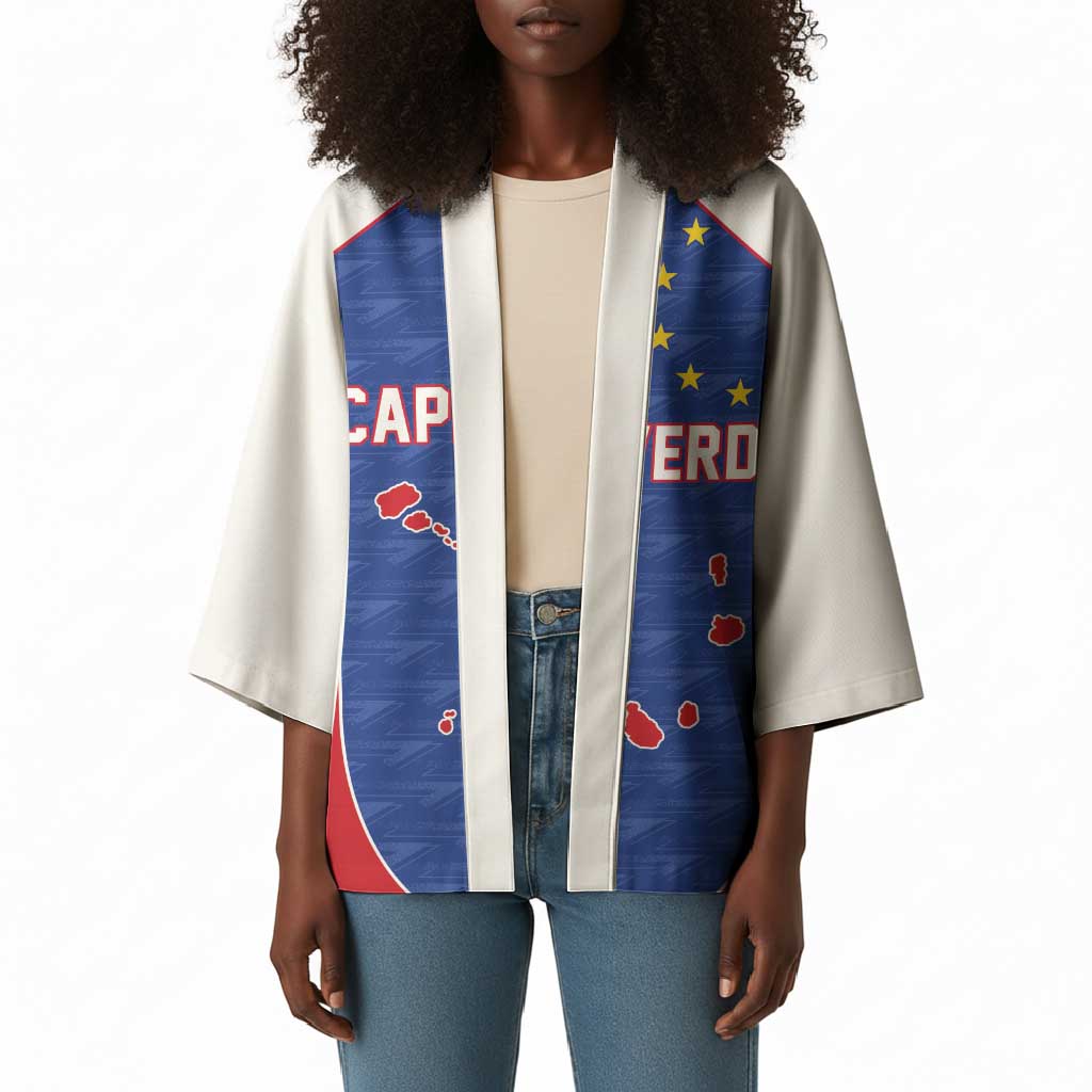 World Football 2026 Cape Verde Custom Kimono Tubaroes Azuis Verde Simple Map - Wonder Print Shop