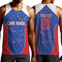 World Football 2026 Cape Verde Custom Men Tank Top Tubaroes Azuis Verde Simple Map - Wonder Print Shop
