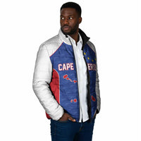 World Football 2026 Cape Verde Custom Padded Jacket Tubaroes Azuis Verde Simple Map - Wonder Print Shop