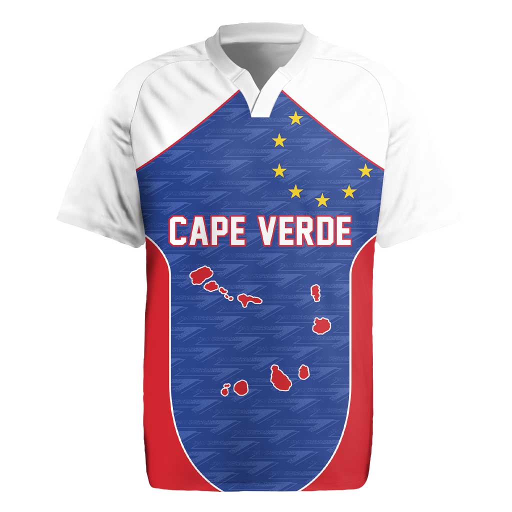 World Football 2026 Cape Verde Custom Rugby Jersey Tubaroes Azuis Verde Simple Map LT9