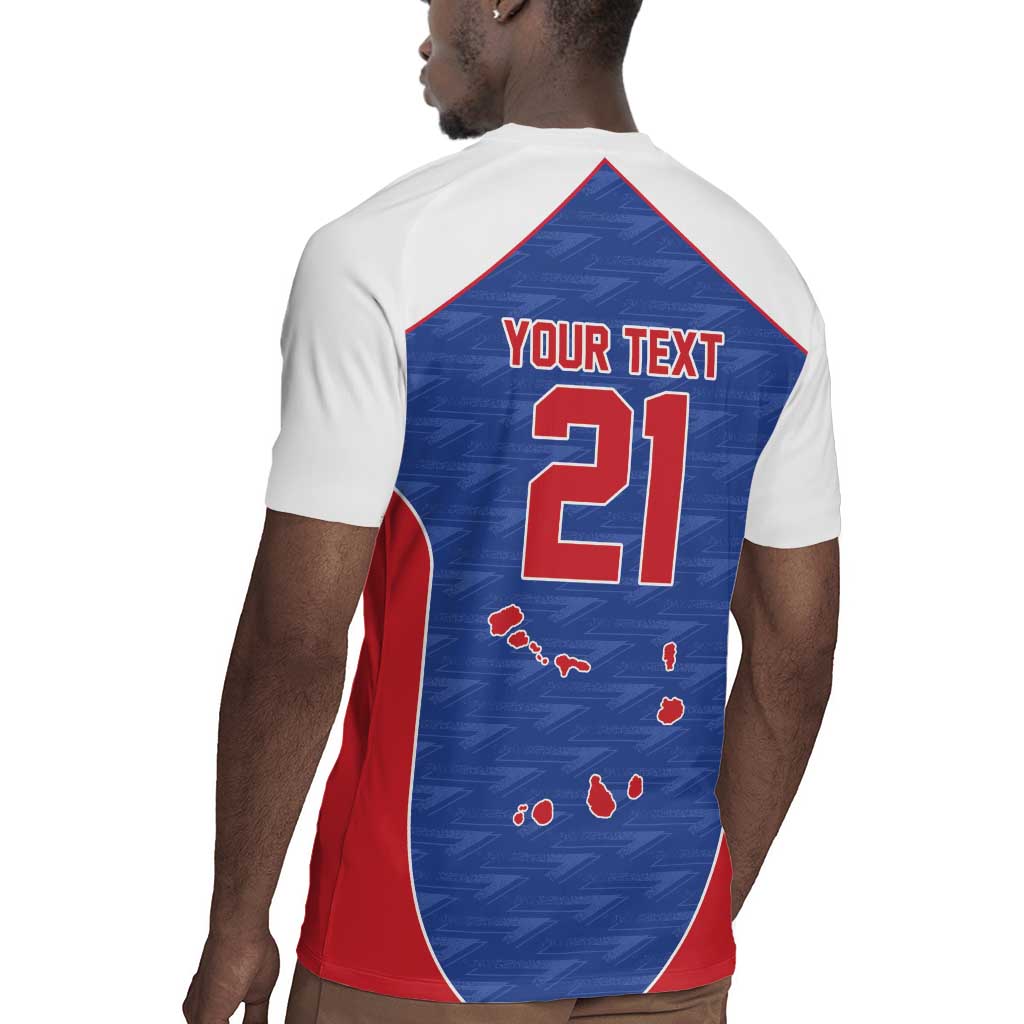 World Football 2026 Cape Verde Custom Rugby Jersey Tubaroes Azuis Verde Simple Map LT9