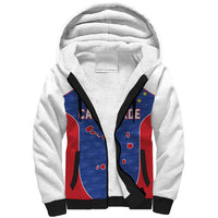 World Football 2026 Cape Verde Custom Sherpa Hoodie Tubaroes Azuis Verde Simple Map - Wonder Print Shop