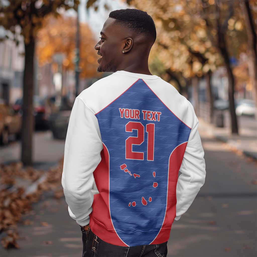World Football 2026 Cape Verde Custom Sweatshirt Tubaroes Azuis Verde Simple Map - Wonder Print Shop