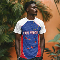 World Football 2026 Cape Verde Custom T shirt Tubaroes Azuis Verde Simple Map LT9