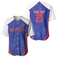 World Football 2026 Afro-Haiti Custom Baseball Jersey Together For Ayiti Blue Style LT9