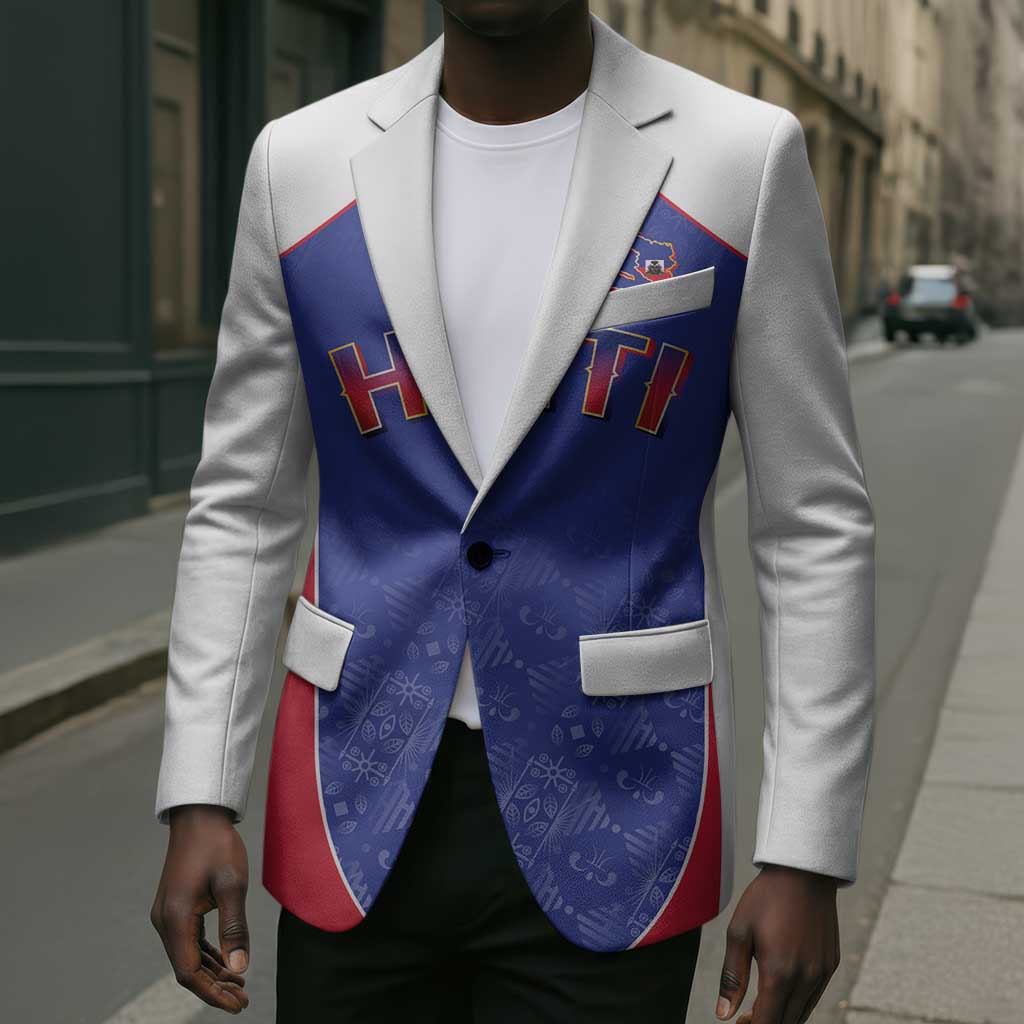 World Football 2026 Afro-Haiti Custom Blazer Together For Ayiti Blue Style - Wonder Print Shop